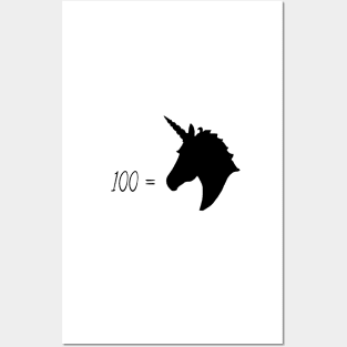 100 = Unicorn Posters and Art